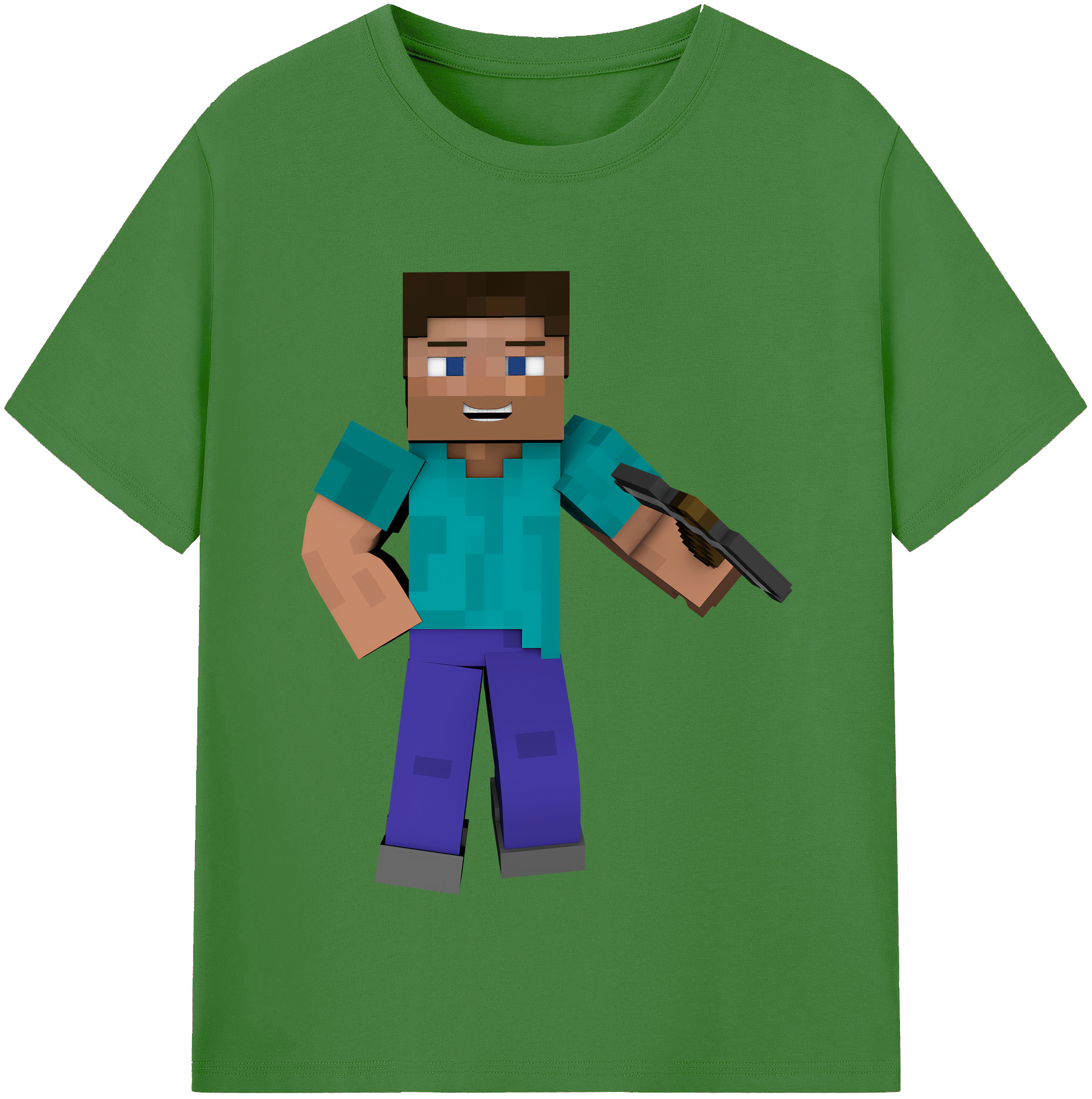 （画像用） マインクラフト ブロックの世界 Minecraft MC Block world レディースカジュアルプリントTシャツ（綿100％）